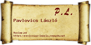Pavlovics László névjegykártya