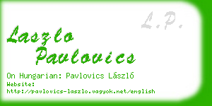 laszlo pavlovics business card
